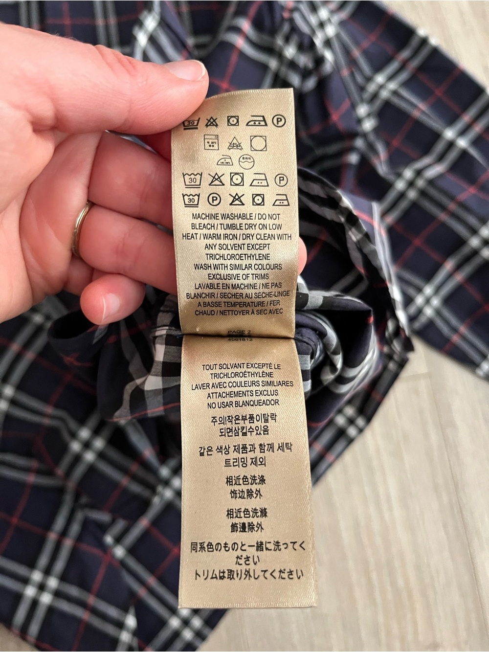 BURBERRY Men’s George Check Button Down Shirt Blue/White/Red - Size XL - Picture 7 of 9